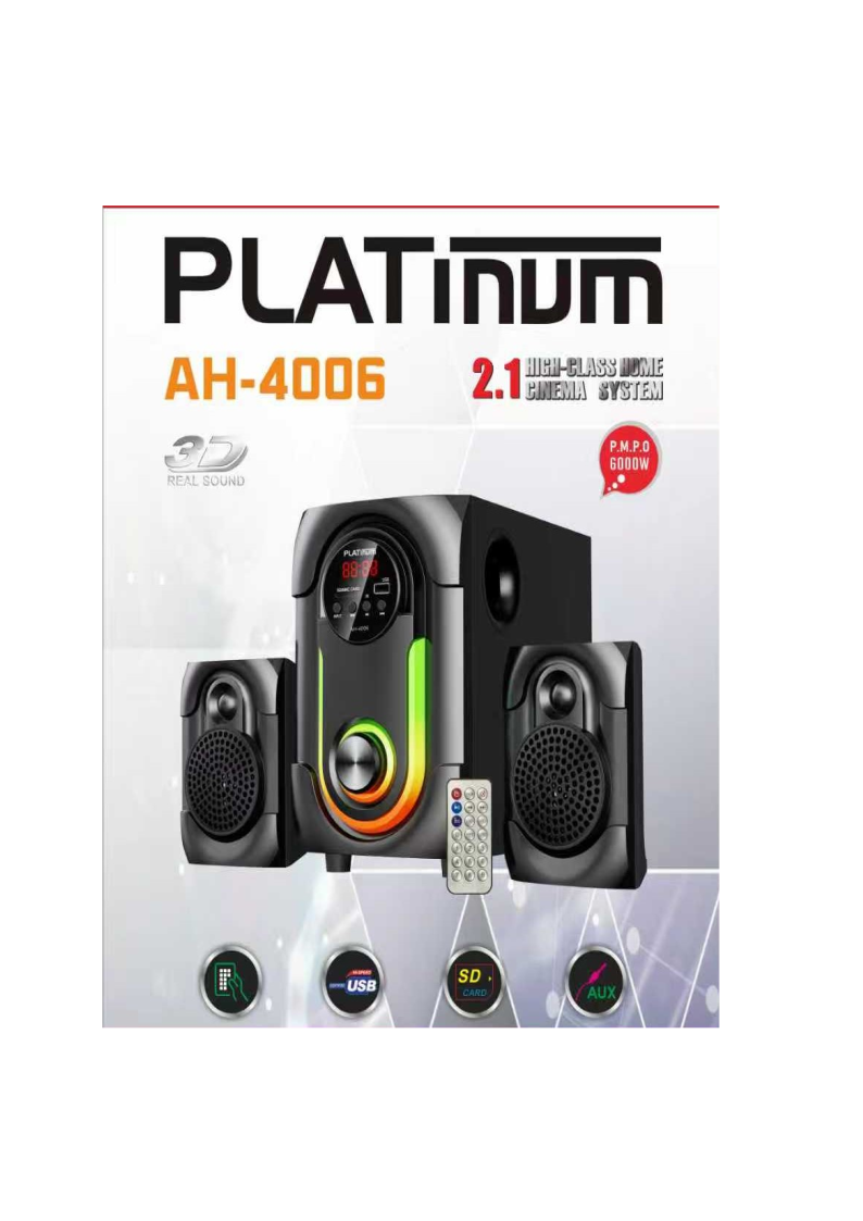 Platinum Subwoofer 2*1 AH-4006